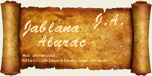 Jablana Alurac vizit kartica